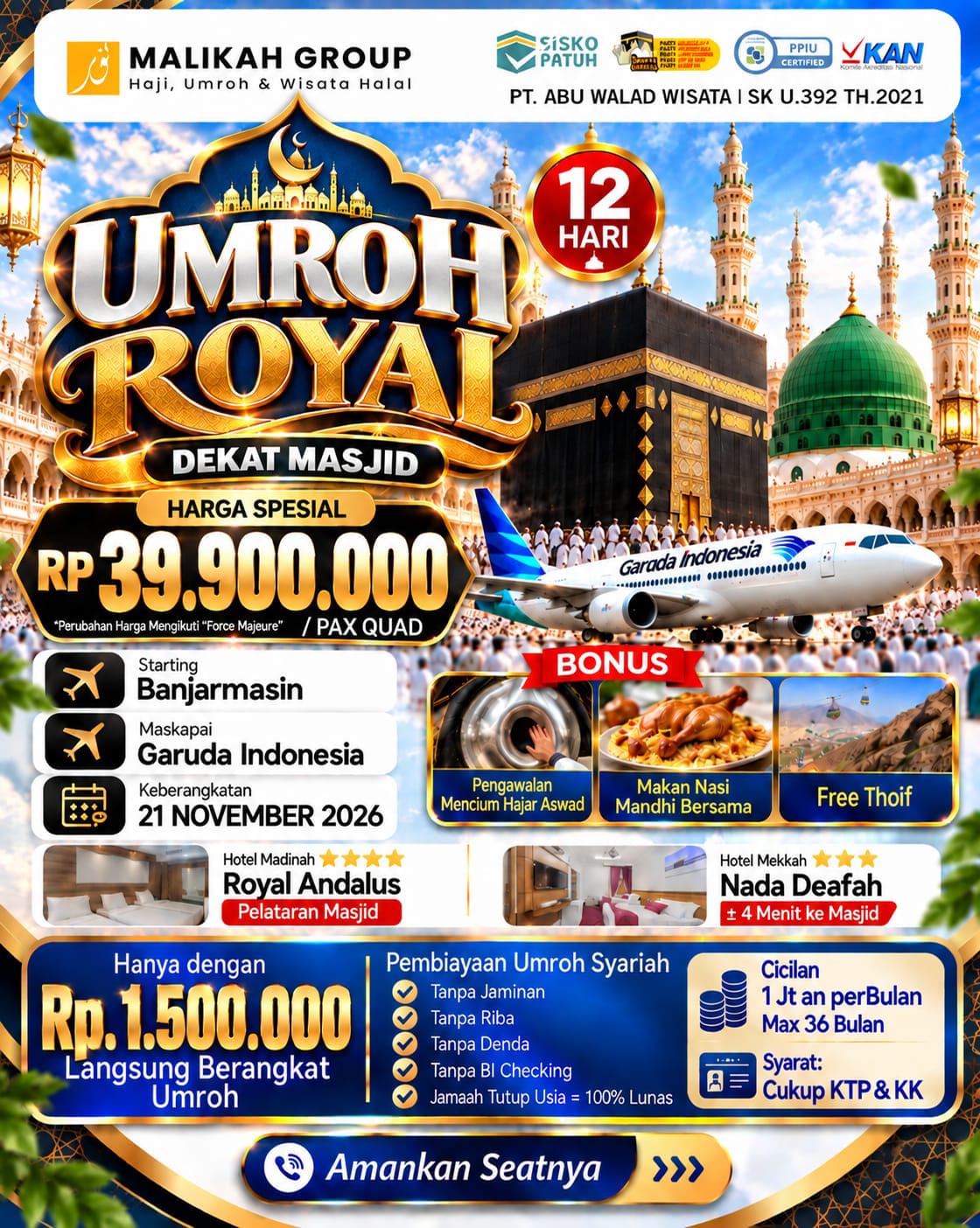 Umroh Royal Dekat Masjid