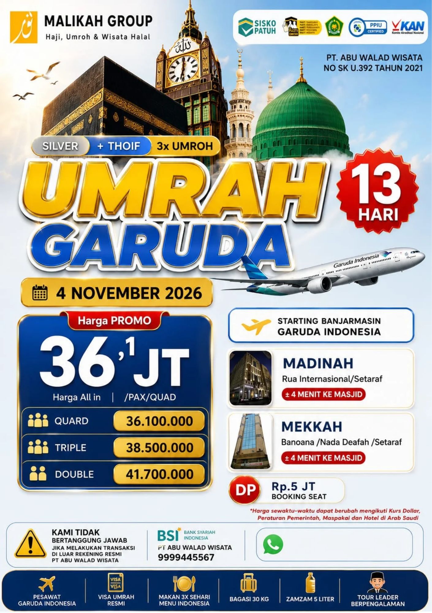 UMROH GARUDA 4 NOVEMBER 2026