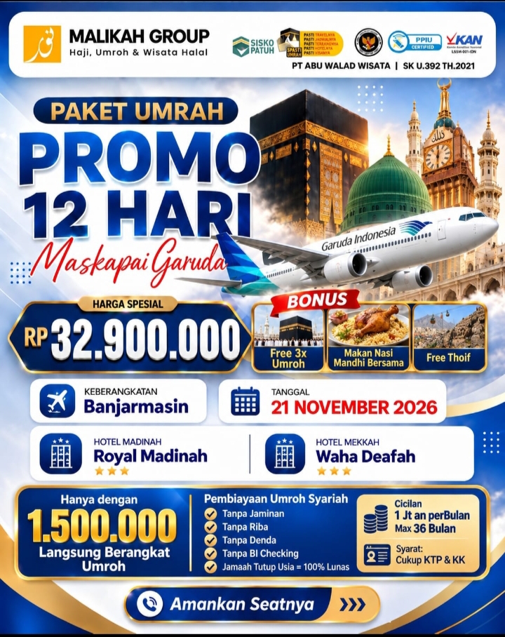 Paket Umroh Promo Maskapai Garuda